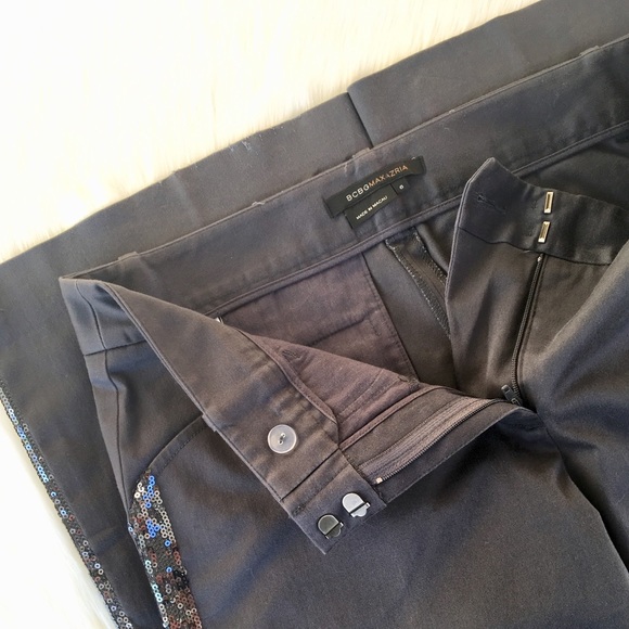 BCBG Grey Tuxedo Pants Size 6 - Picture 4 of 7